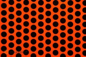 Oracover Fun 1 - (16mm Dots) Fluorescent Red/Orange + Black ( Length : Roll 2m , Width : 60cm )