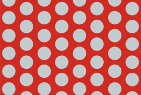 Oracover Fun 1 - (16mm Dots) Fluorescent Red/Orange + Silver ( Length : Roll 10m , Width : 60cm )