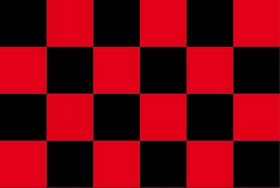 Oracover Fun 5 - (52mm Square) Red - Black ( Length : Roll 2m , Width : 60cm )