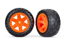 Tires & wheels, assembled, glued (2.8 ) (RXT orange...