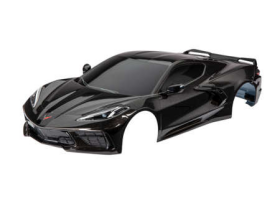Body, Chevrolet Corvette Stingray, co mplete (black) (painted, decals appli ed) (includes side mirrors, spoiler,