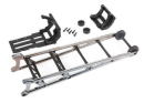 Wheelie bar, black chrome (assembled) / wheelie bar mount