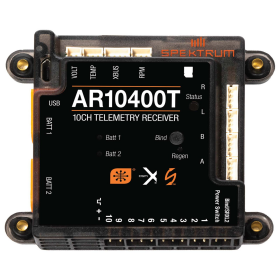 Empfänger Spektum AR10400T 10-Kanal PowerSafe mit Telemetrie
