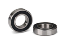 Ball bearings, black rubber sealed (1 0x19x5mm) (2)