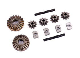 Gear set, differential (output gears (2)/ spider gears (4)/ spider gear sh afts (2)/ spacers (4))