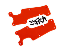 Suspension arm covers, red, front (le ft and right)/ 2.5x8 CCS (12)