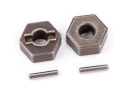 Wheel hubs, hex (steel) (4)/ axle pin s (4)
