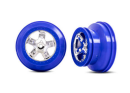 Wheels, SCT chrome, blue beadlock sty le, dual profile...
