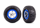Tires & wheels, assembled, glued (SCT chrome, blue...