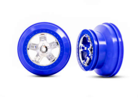 Wheels, SCT chrome, blue beadlock sty le, dual profile (2.2â€ outer, 3.0â€  inner) (2) (2WD front only)