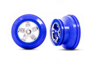Wheels, SCT chrome, blue beadlock sty le, dual profile...