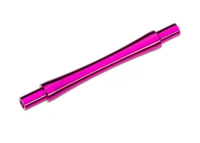 Axle, wheelie bar, 6061-T6 aluminum ( pink-anodized) (1)/ 3x12 BCS (with th readlock) (2)