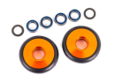 Wheels, wheelie bar, 6061-T6 aluminum (orange-anodized)...