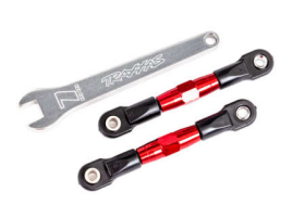 Camber links, rear (TUBES red-anodize d, 7075-T6 aluminum, stronger than ti tanium) (2) (assembled with rod ends