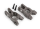 Carriers, stub axle, 6061-T6 aluminum (dark titanium-anodized) (left and r ight)