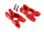 Carriers, stub axle, 6061-T6 aluminum (red-anodized) (left and right)