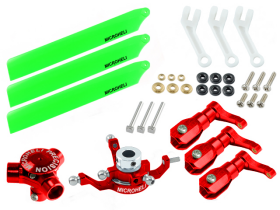 CNC AL/Plastic Triple Green Blade Conversion set (RED) - BLADE 120S/ S2