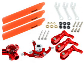 CNC AL/Plastic Triple Orange Blade Conversion set (RED) - BLADE 120S/ S2
