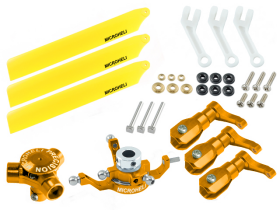CNC AL/Plastic Triple Yellow Blade Conversion set (GOLD) - BLADE 120S/ S2