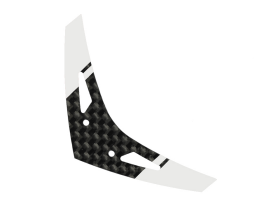 Carbon Fiber Horizontal Fin "G" Style (WT)(for MH Tail Boom Support Mount series)