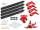 CNC Quad Carbon Fiber Blades Conversion set (RED) - BLADE 230S / V2 / Smart