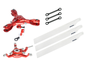 CNC Triple White Plastic Blades Conversion set (RED) - BLADE 230S / V2 / Smart