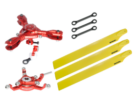 CNC Triple Yellow Plastic Blades Conversion set (RED) - BLADE 230S / V2 / Smart