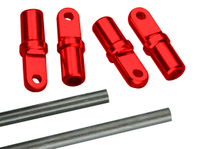 Aluminum Tail Boom Support set (RED) - BLADE 450X/3D/330X/330S