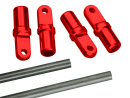 Aluminum Tail Boom Support set (RED) - BLADE...