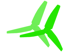Plastic 3 Blade Propeller 45mm Tail Blade (GREEN) - MCPXBL / BL2