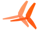 Plastic 3 Blade Propeller 45mm Tail Blade (ORANGE) -...