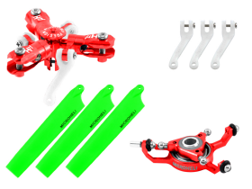 CNC Triple Green Blades Conversion set (RED) - BLADE MCPXBL / BL2