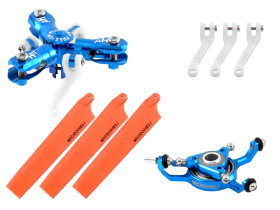 CNC Triple Orange Blades Conversion set (BLUE) - BLADE MCPXBL / BL2