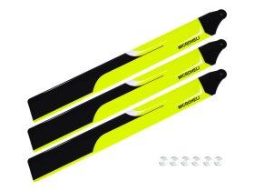 Carbon Plastic Triple Main Blade (For MH-M2EX001TYL Series)(YELLOW)