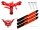 CNC Triple Orange Carbon Plastic Blades Conversion set (RED) - OMP Hobby M2 V1/V2/EXP