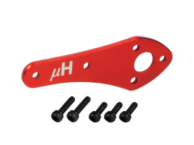 Aluminum Tail Motor Reinforcement Plate Set (RED) - OMP Hobby M2 V2 / EXP