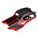 Aluminum/Carbon Fiber Conversion Chassis Kit (RED) - AXIAL SCX24