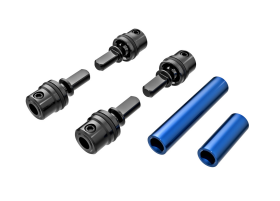 Driveshafts, center, male (steel) (4) / driveshafts, center, female, 6061-T 6 aluminum (blue-anodized) (front & r