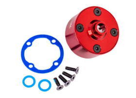 Carrier, differential (aluminum, red- anodized)/ differential bushing/ ring gear gasket/ 3x10mm CCS (4)