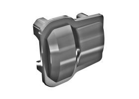 Axle cover, 6061-T6 aluminum (dark ti tanium-anodized) (2)/ 1.6x12mm BCS (w ith threadlock) (8)