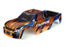 Body, Stampede VXL, orange & blue (pa inted, decals...