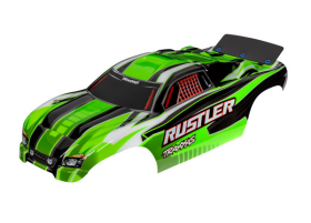 Body, Rustler (also fits Rustler VXL) , green (painted, decals applied, ass embled with wing)