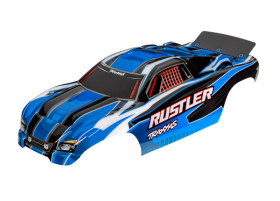 Body, Rustler (also fits Rustler VXL) , blue (painted, decals applied, asse mbled with wing)