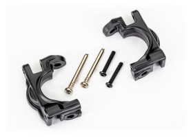 Caster blocks (c-hubs), extreme heavy duty, black (left & right)/ 3x32mm h inge pins (2)/ 3x20mm BCS (2) (for us