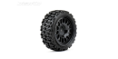 Komplettreifen 1:10 Couragia Touring/Rally Tyre Black Wheel 12mm Hex (4)