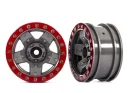 Wheels, TRX-4 Sport 2.2 (gray, red be adlock style) (2)