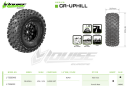 Reifen Crawler - CR-UPHILL - 1-18 / 1-24 Crawler Tires - Super Soft - for 1.0 Wheels - L-T3369VI (2 Stk.)