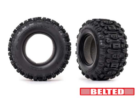Tires, Sledgehammer All-Terrain 2.8 (belted, dual profile (2.9 outer, 3. 8 inner)) (2)/ foam inserts (2)