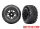 Tires & wheels, assembled, glued (3.8  black wheels, belted Sledgehammer t ires, foam inserts) (2)