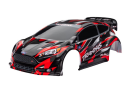 Body, Ford Fiesta ST Rally Brushless, red (painted,...